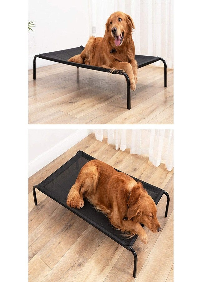 Fluffy's Dog Bed Pet Cat Raised Sides Camping Cot Indoor Outdoor Waterproof Black Small (S, Black) - Image 3